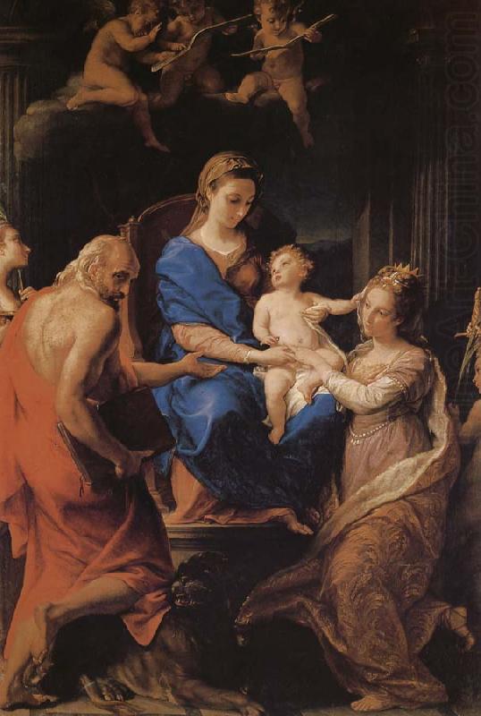St. Catherine and St. Lucie translated from French as well as the wedding, Pompeo Batoni